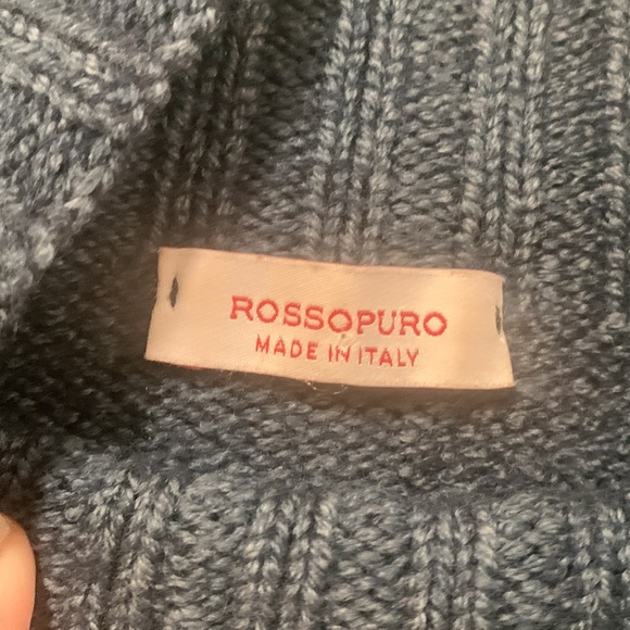 Rossopuro 💯 wool made in Italy crop sweater size small - Picture 2 of 6
